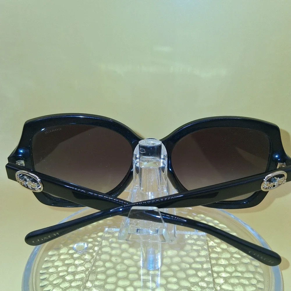 COACH SUNGLASSES HC2295 BLACK W/GOLD 56-21-140